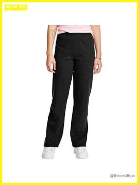 Midweight Fleece Sweatpants Open Leg Pull On Lounge Pants